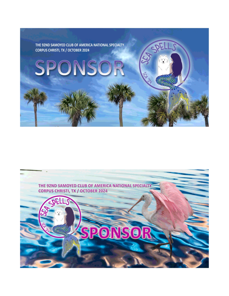 Two different towel designs featuring SCA2024 logo artwork